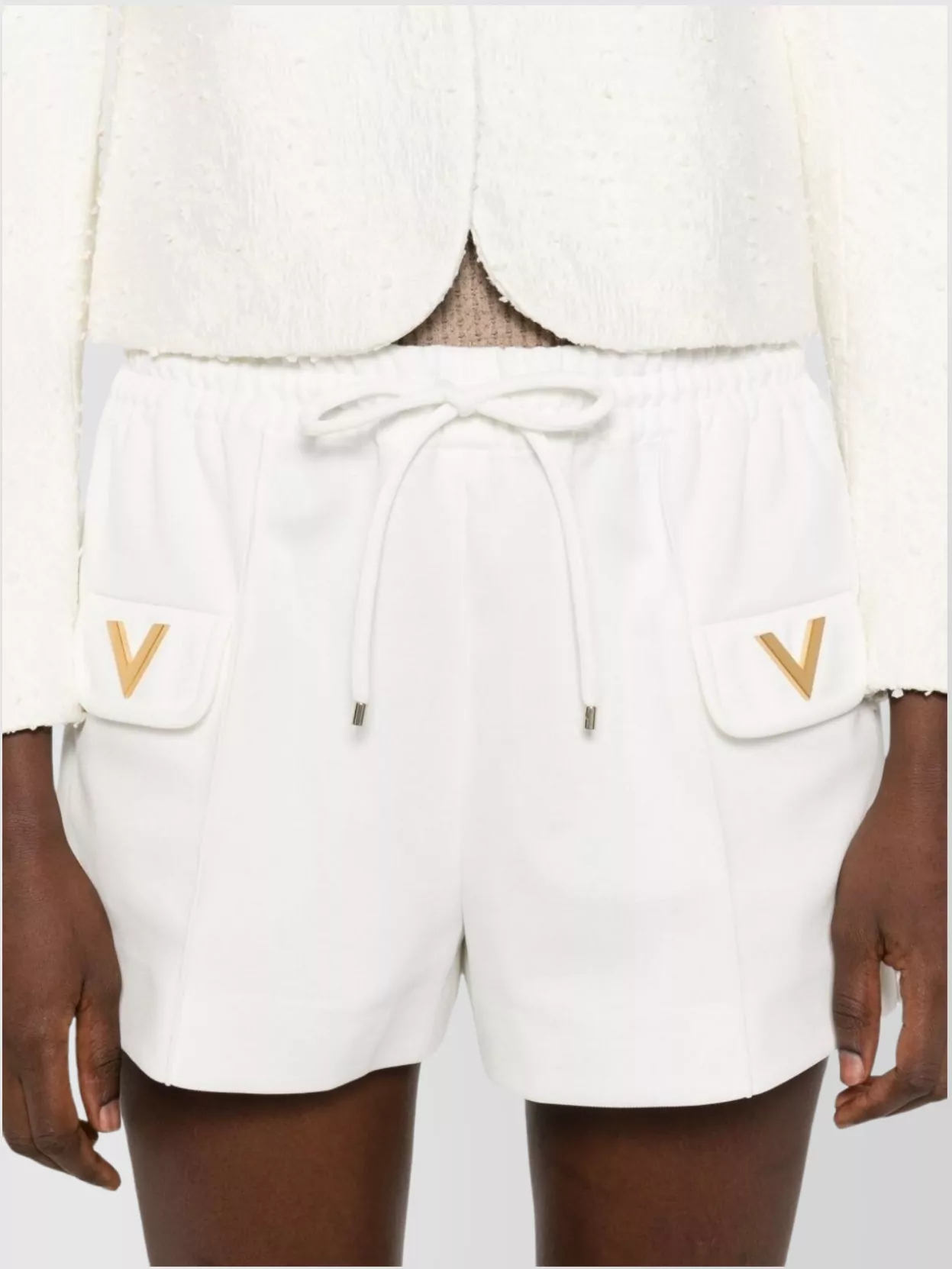 Valentino Garavani Logo V Drawstring Shorts