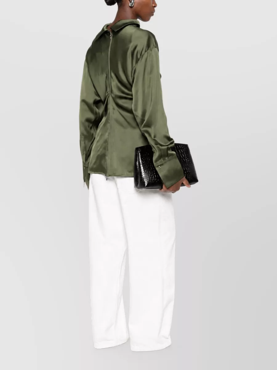 Totême Gathered Satin Blouse