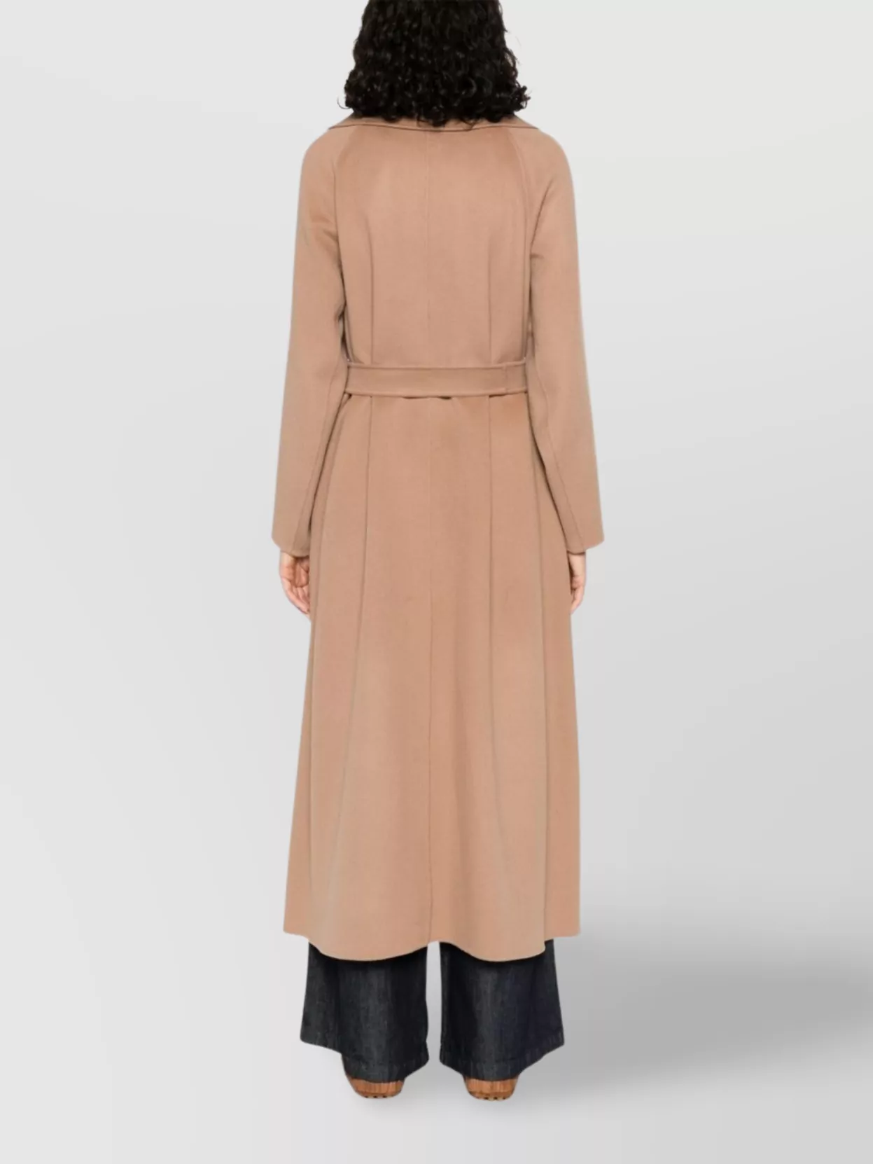 S Max Mara Wool Coat With Wide Lapel Collar
