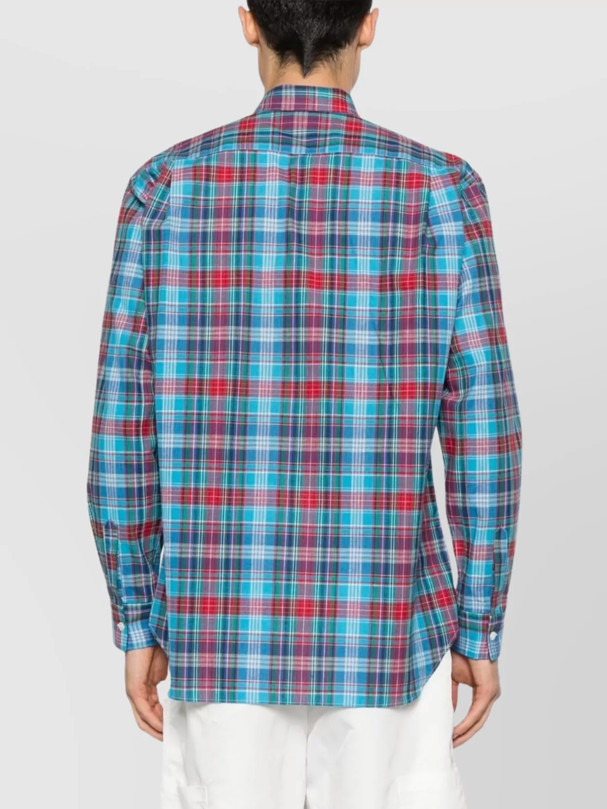 Comme Des Garçons Plaid Pattern Shirt Featuring Box-Pleat Detail