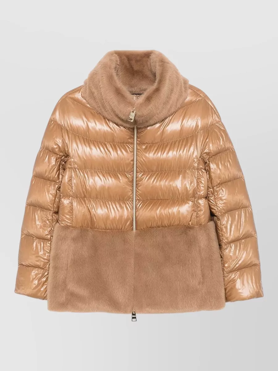 Herno faux fur cape