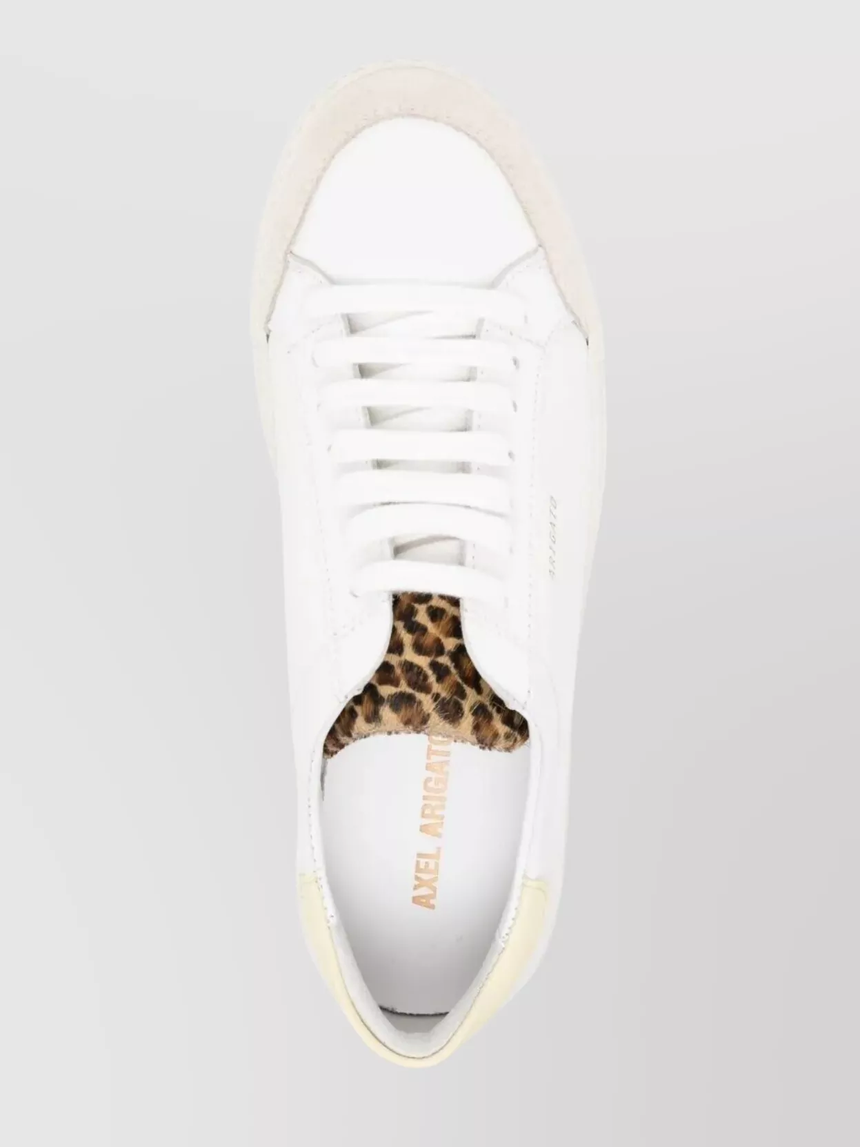 Axel Arigato Round Toe Rubber Sole Contrast Heel In White