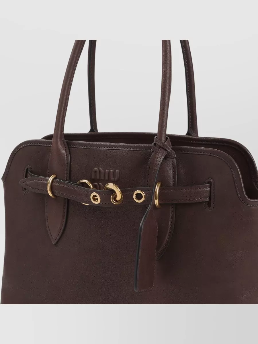 Miu Miu Aventure Lamb Leather Tote Bag
