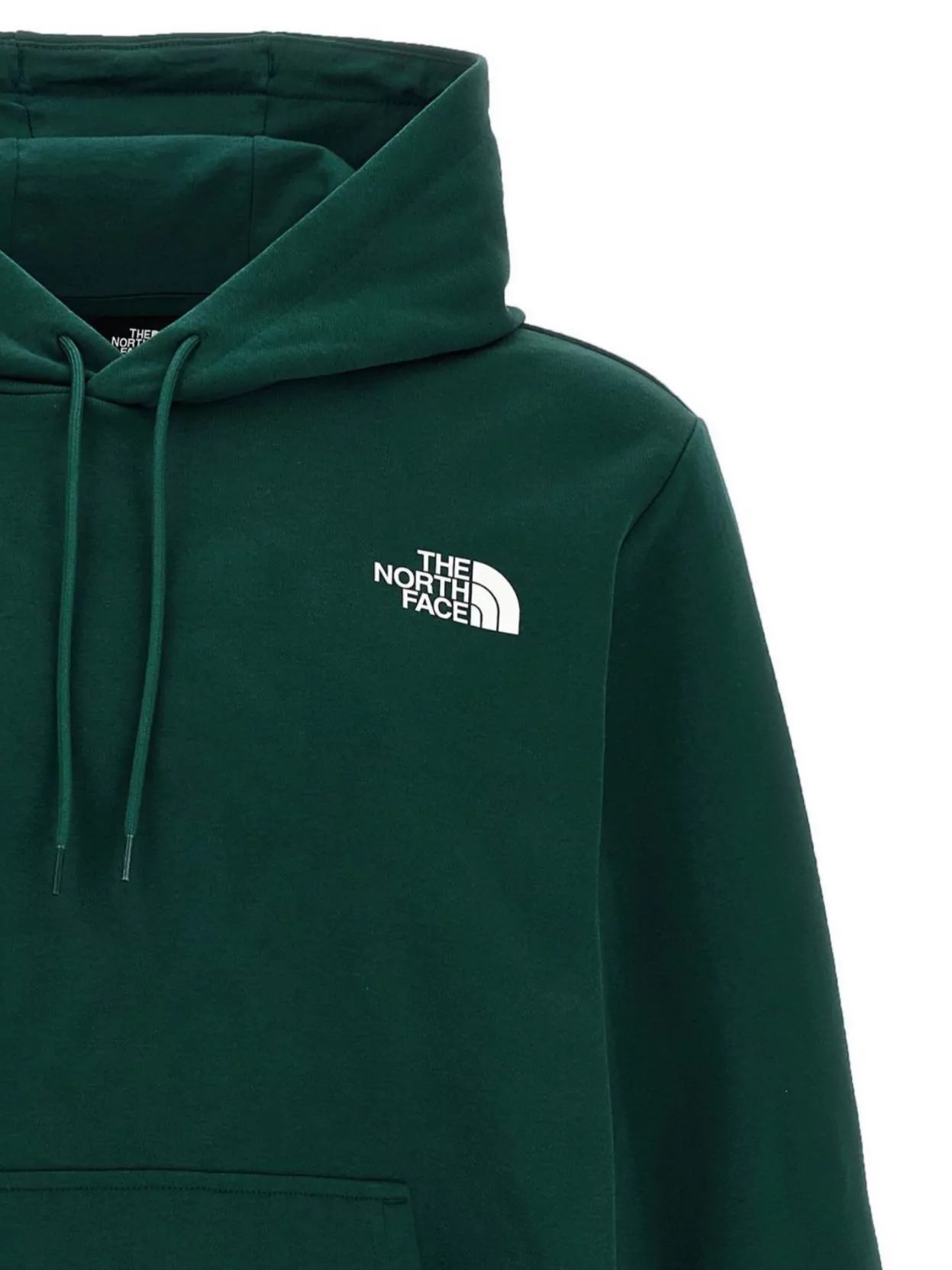 The North Face Hooded Sweater With Ribbed Cuffs And Hem In Green