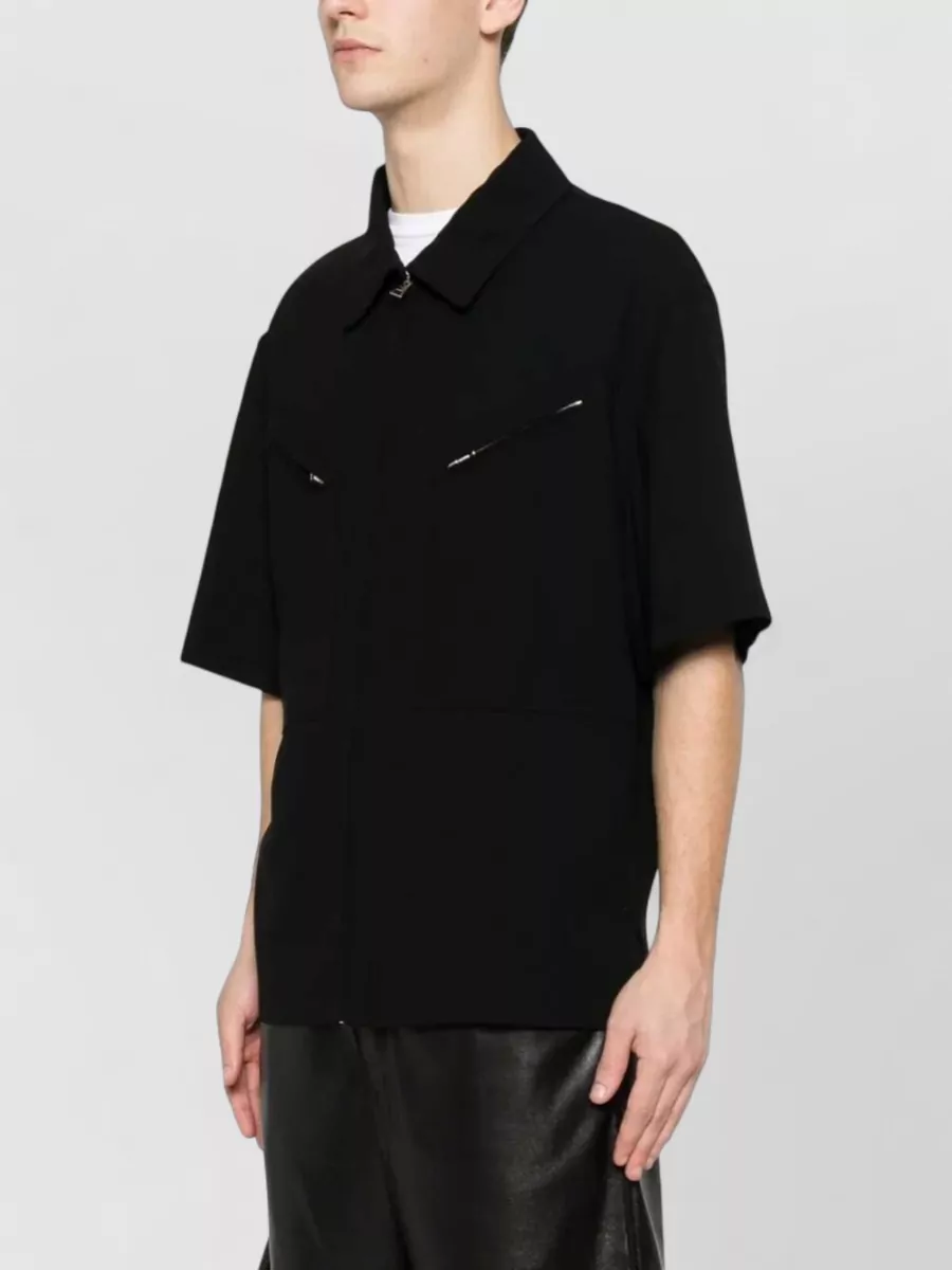 Givenchy Short Sleeve Zip Shirt Jacket Pockets
