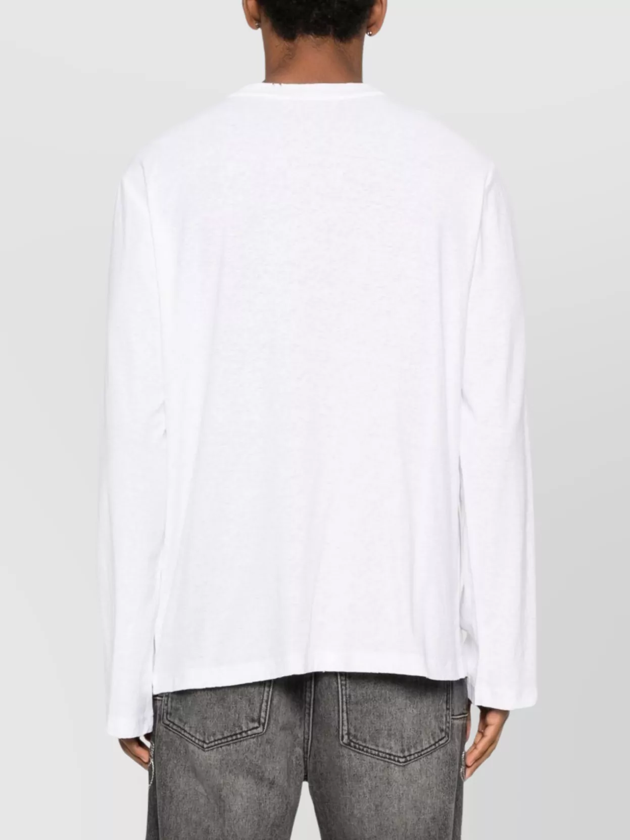 Acne Studios Long Sleeve Crew Neck Logo T-Shirt With Pocket