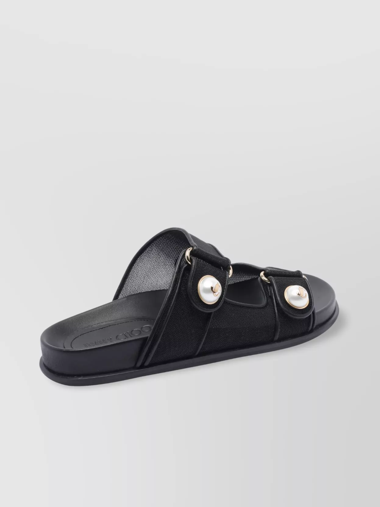 Jimmy Choo Double Strap Embellished Buttons Sandals