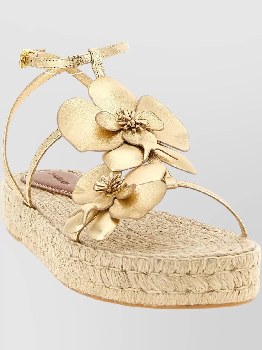 Zimmermann Orchid Sandals Open Toe Metallic Finish