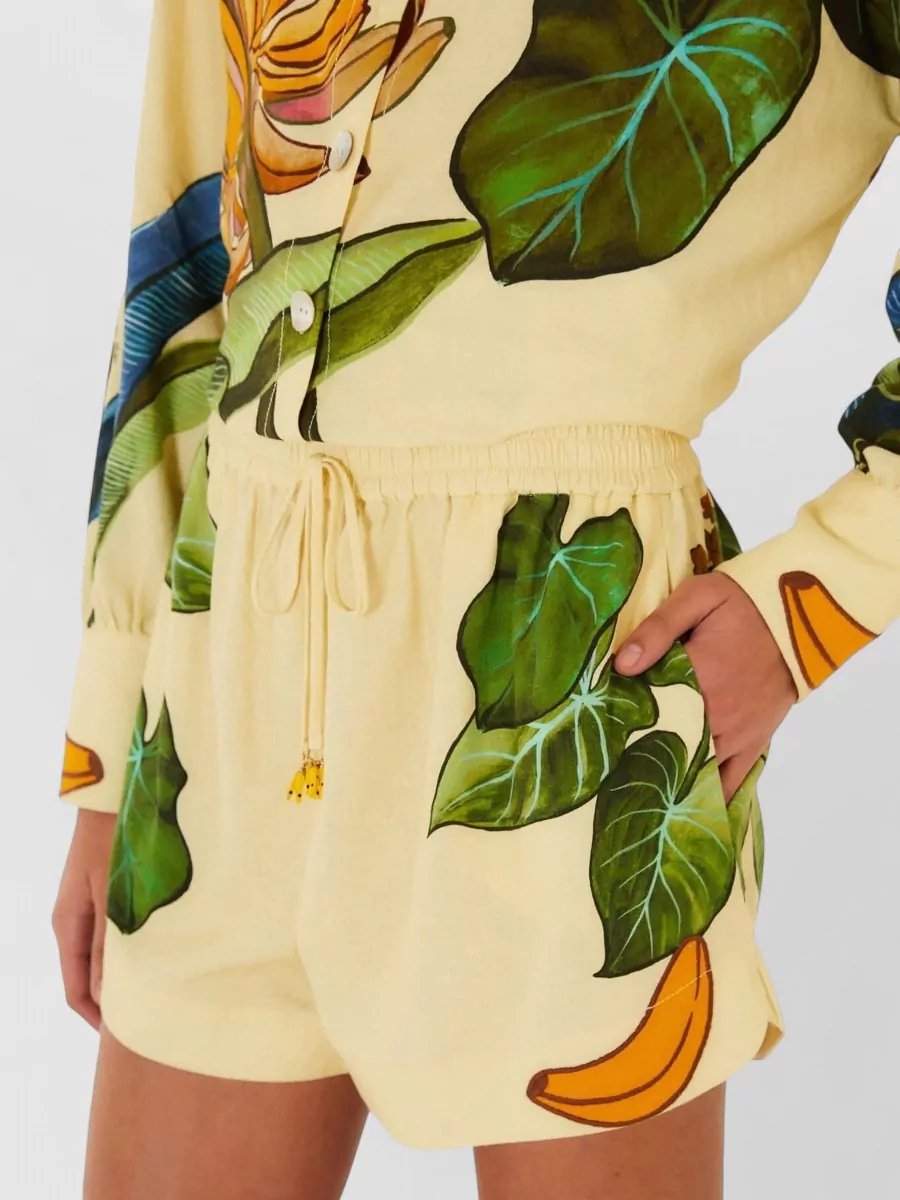 Farm Rio Printed Linen-Blend Shorts