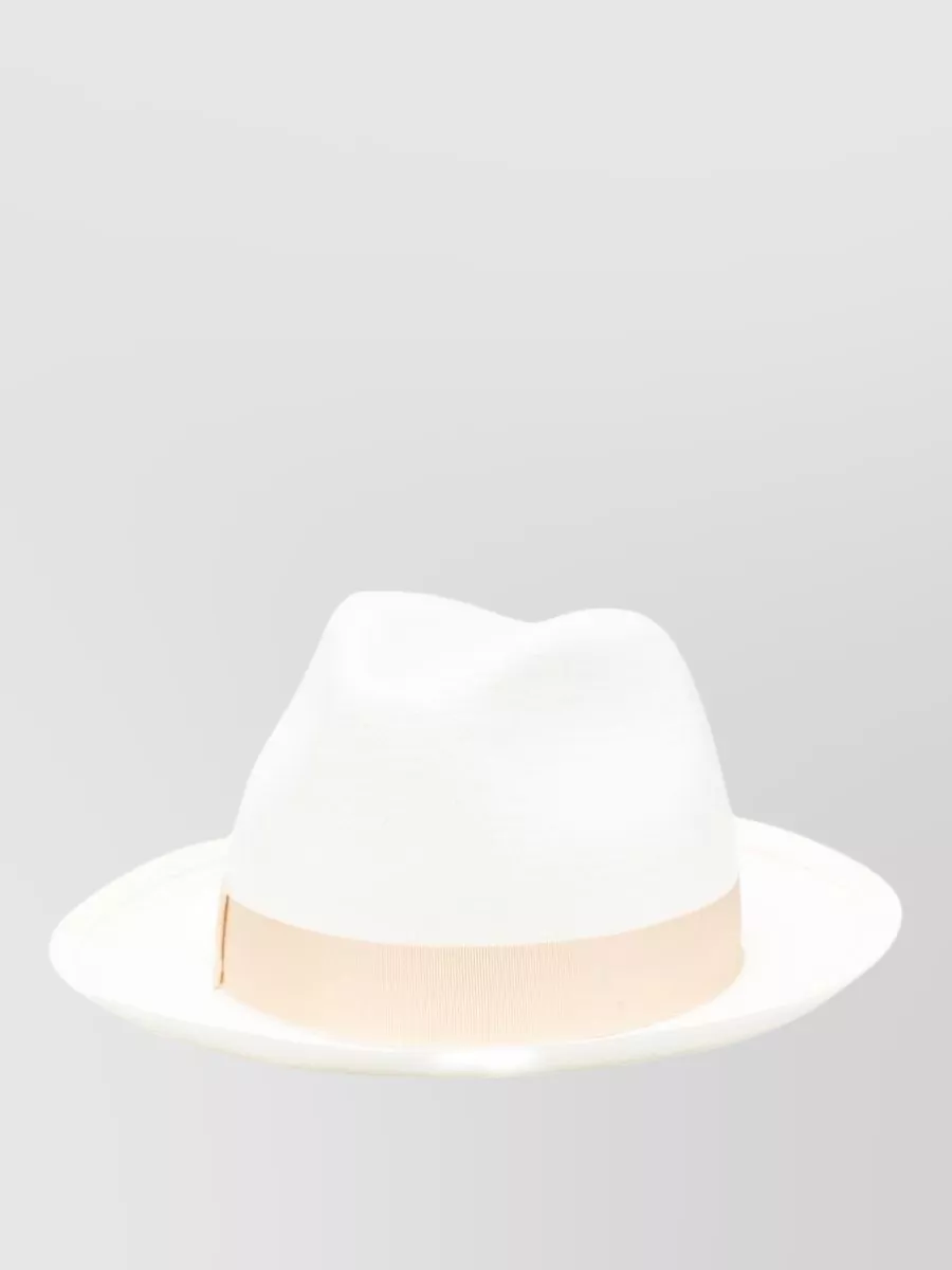 Borsalino Straw Fedora Hat
