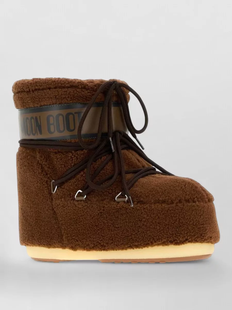 Moon Boot eco fur slippers