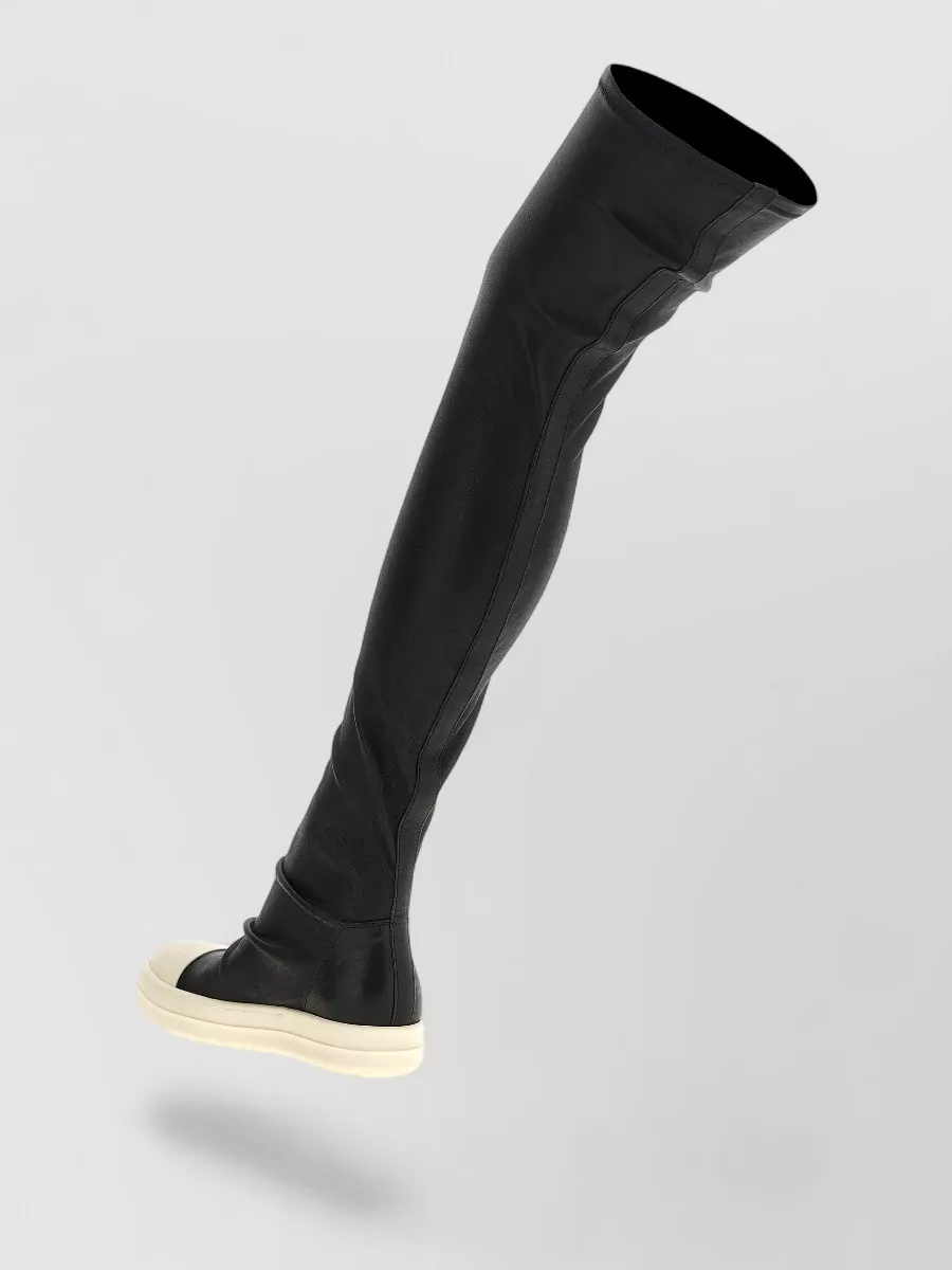 Rick Owens Leather High-Top Sneakers