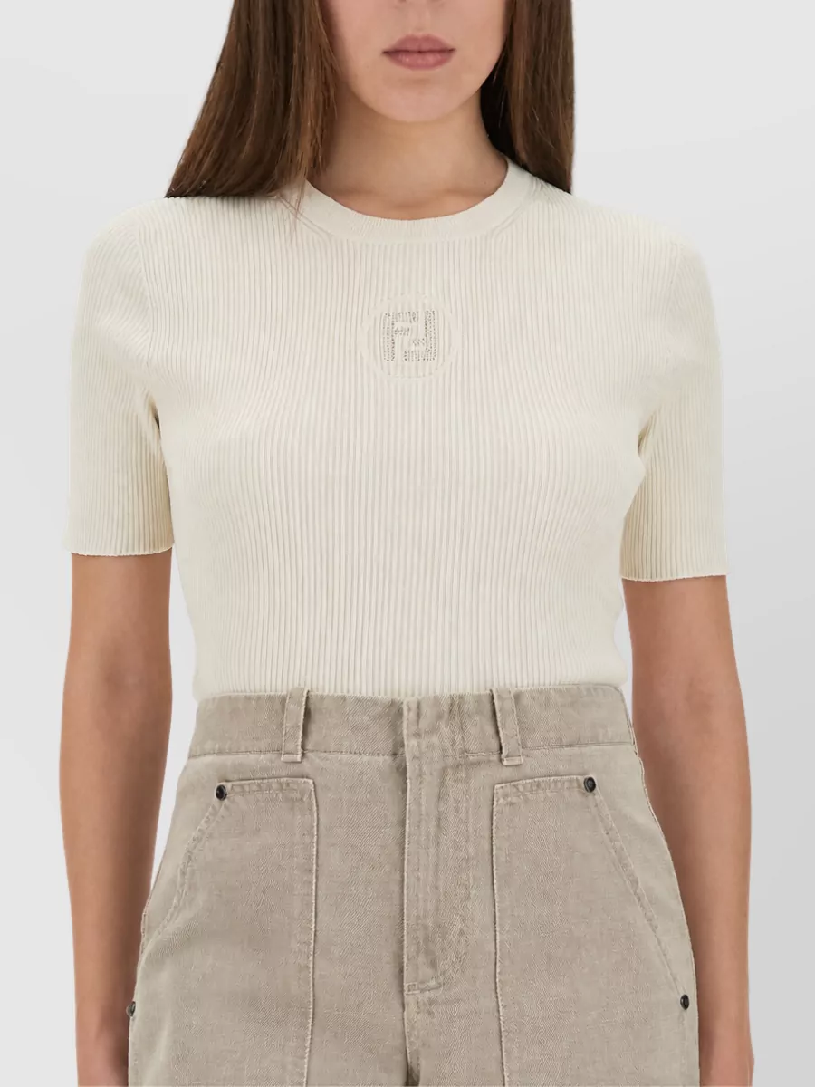 Fendi Logo Knit T-Shirt