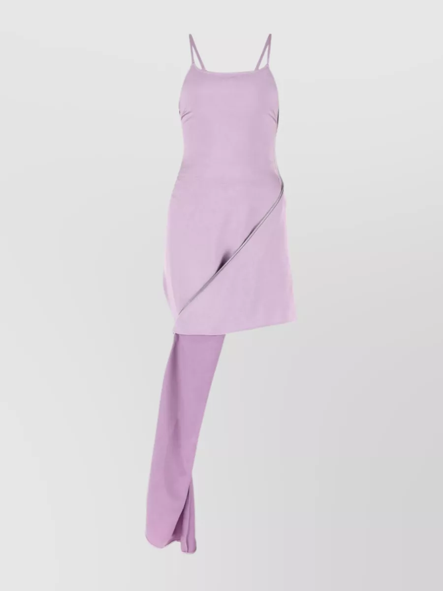 Shop Jw Anderson Asymmetric Draped Satin Dress In Pastel