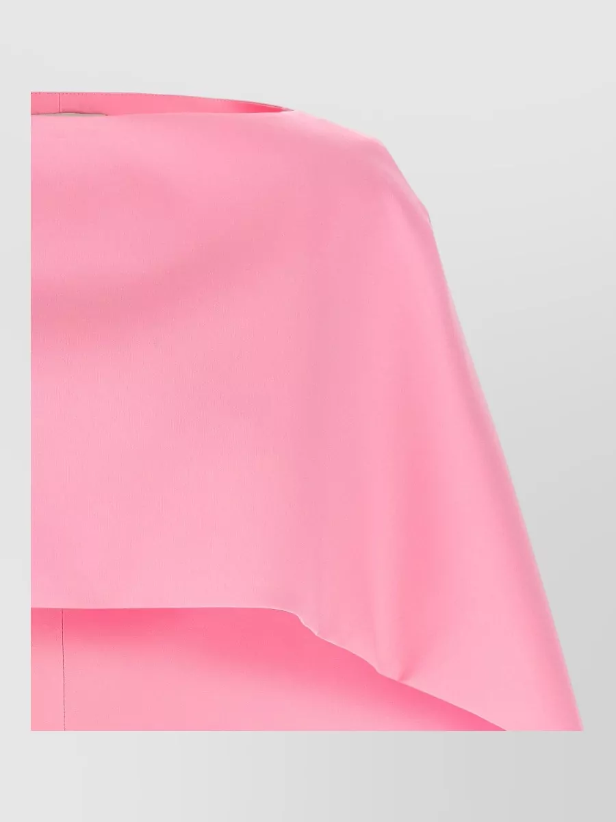 Alberta Ferretti Silk cropped boat neck cape
