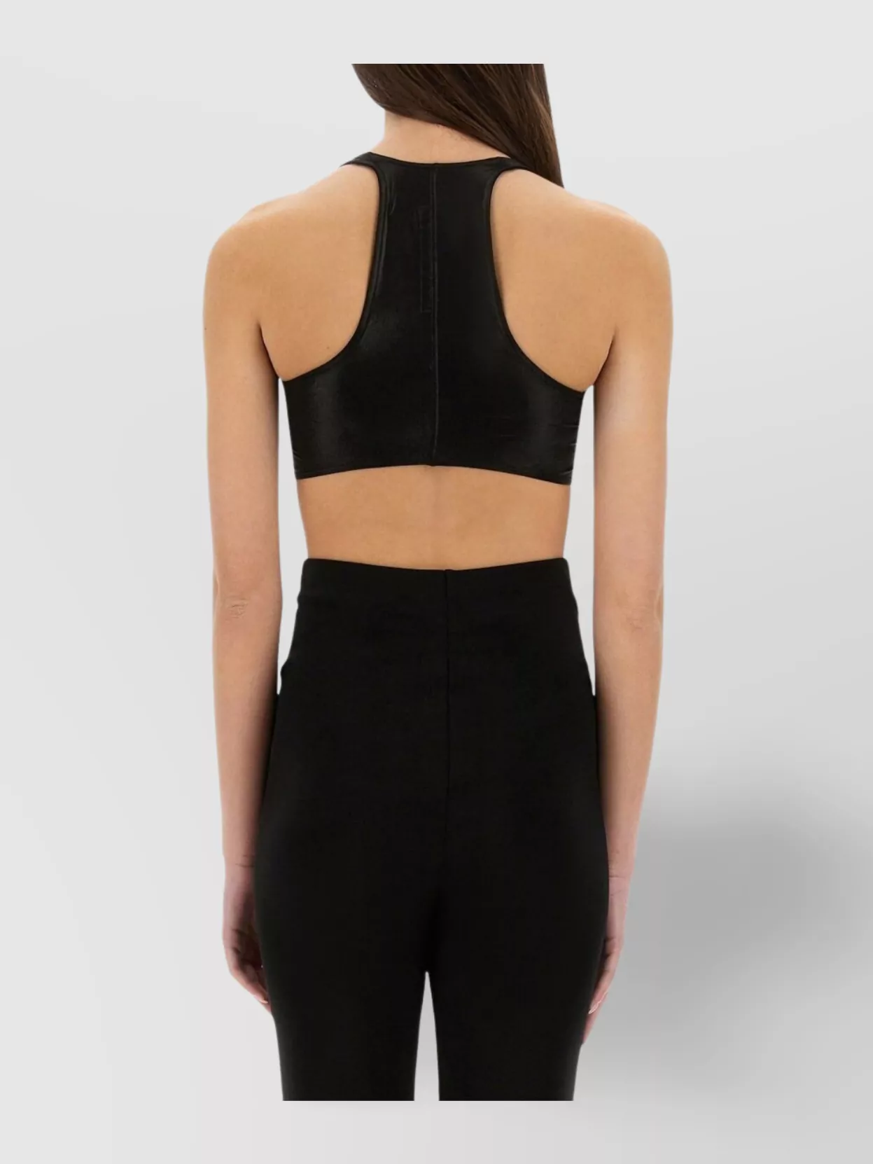 Rick Owens Lilies Square Neckline Cropped Fitted Sleeveless Racerback