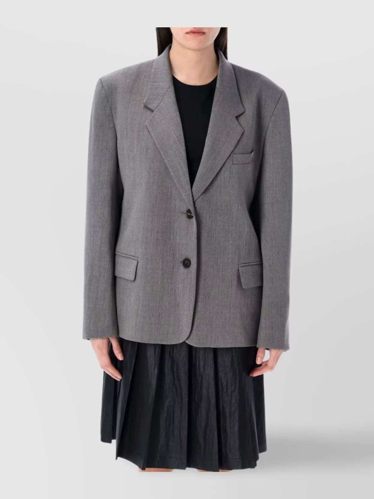 Low Classic Tailored Suit Jacket With Lapel
