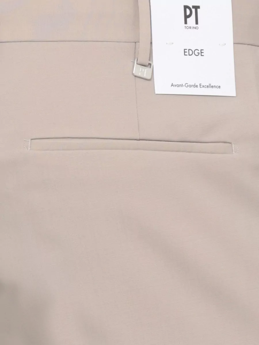 Pt Torino Wool Straight Pants Cropped Belt Loops