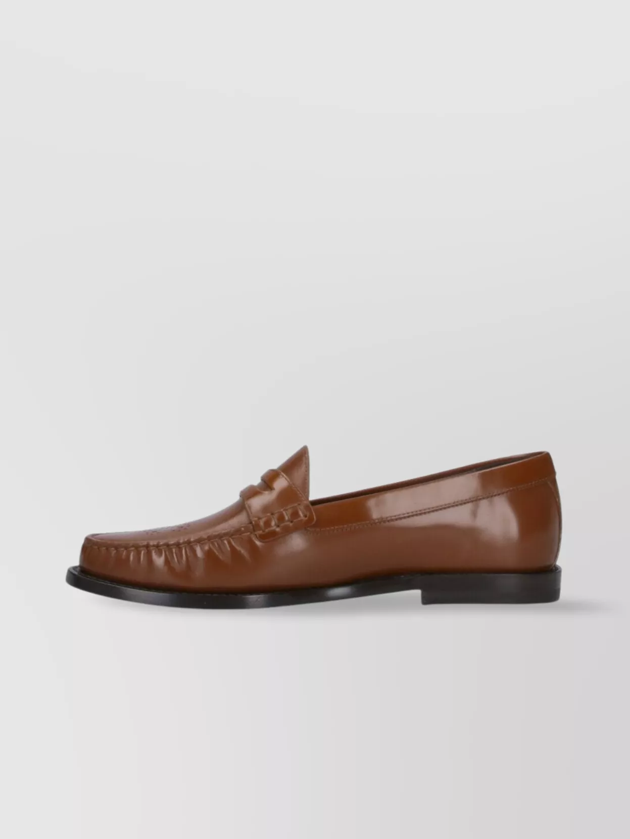 Celine Round Toe Stitched Detailing Loafers