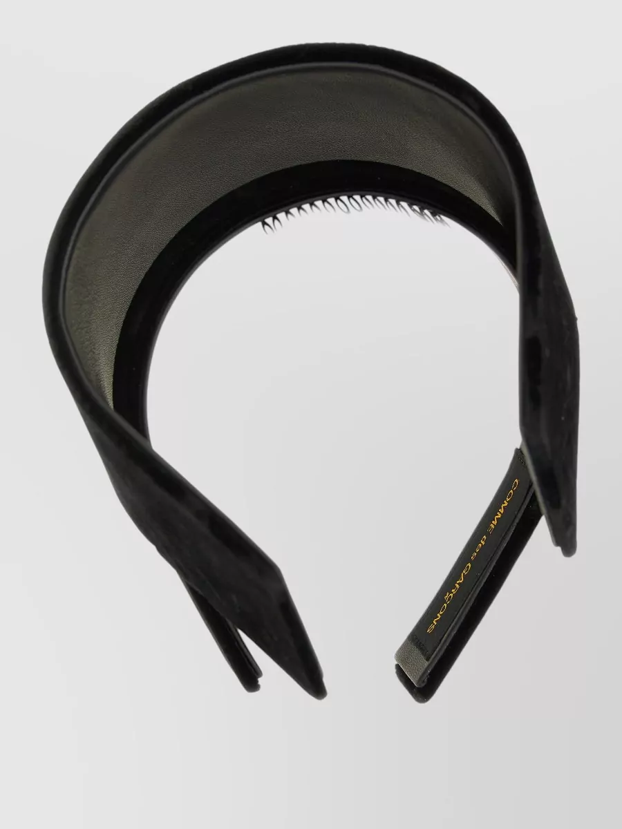 Comme Des Garçons Velvet-Effect Asymmetric Headband