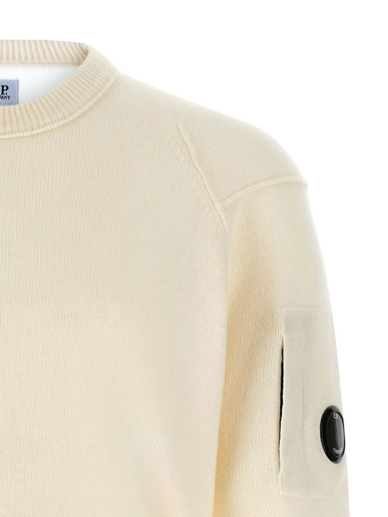 C.p. Company Arm Patch Crew Neck Sweater