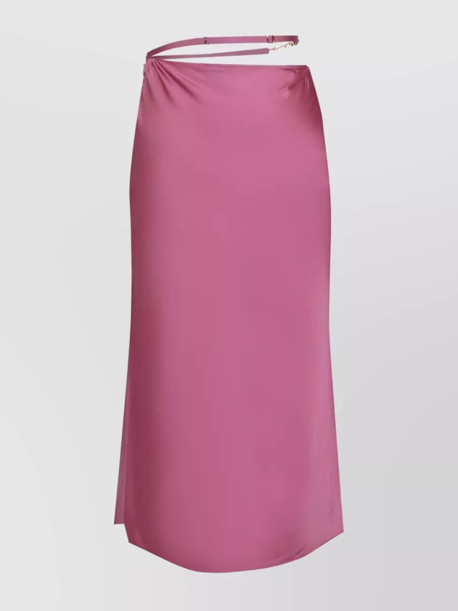 Shop Jacquemus Notte Waist Strap Skirt In Purple