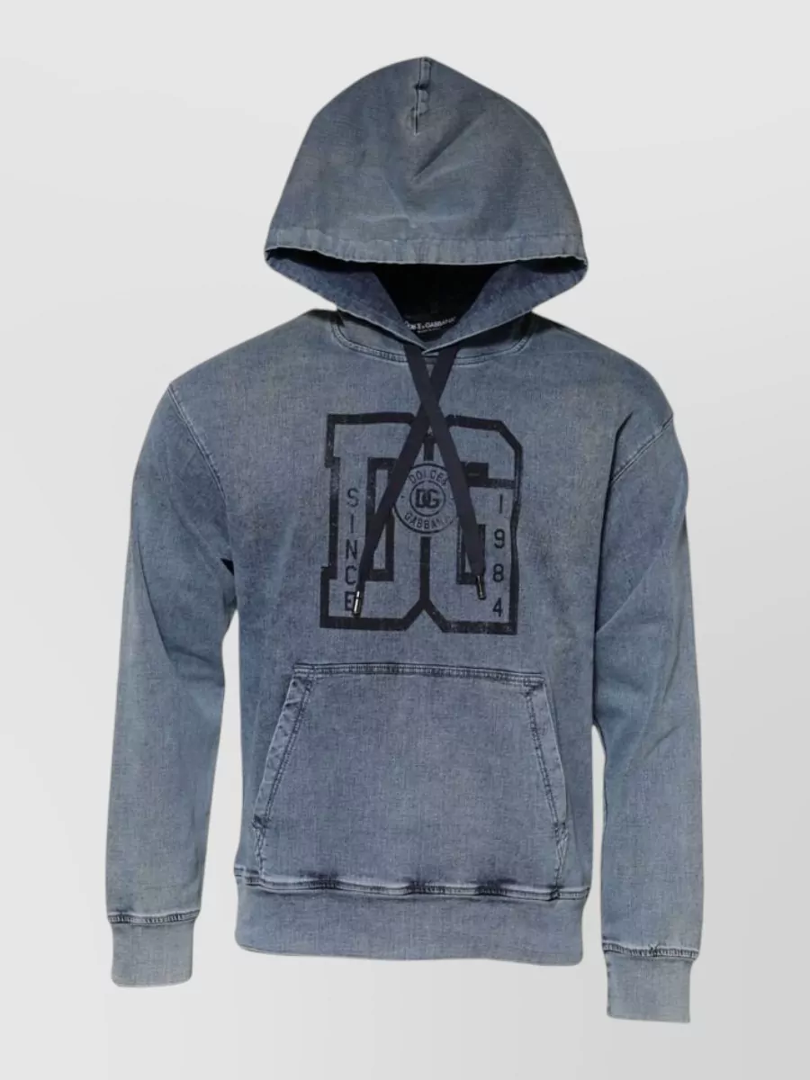 Dolce&Gabbana graphic print relaxed-fit hooded sweatshirt