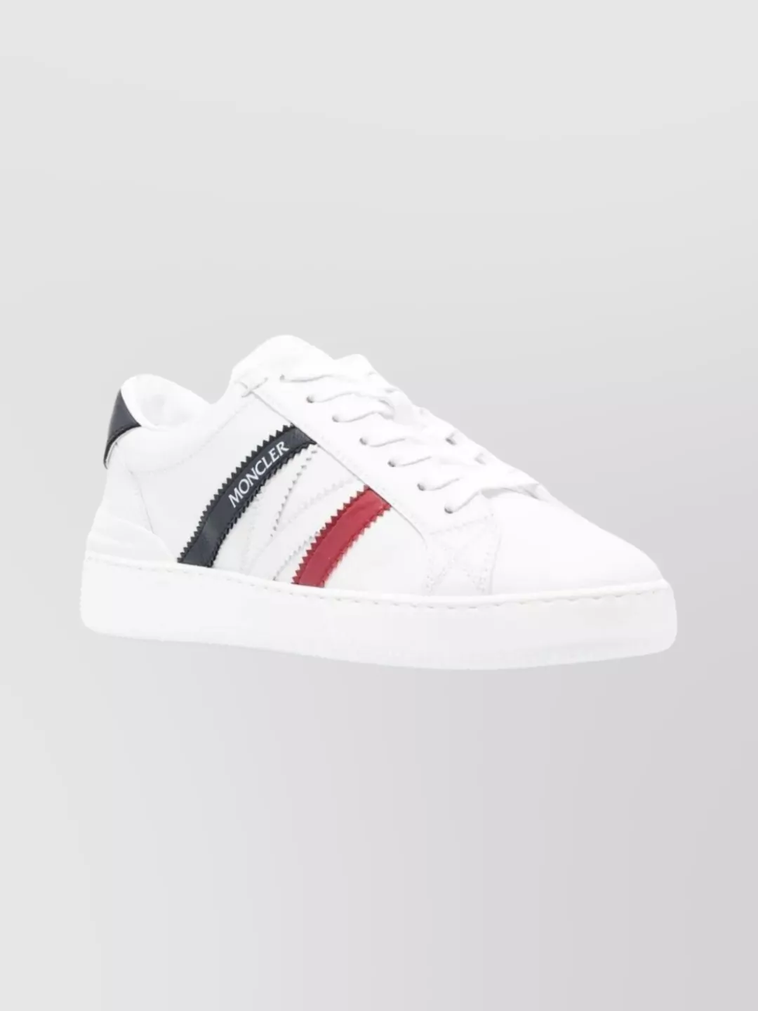 Moncler Low Top Sneakers Contrasting Panels In White