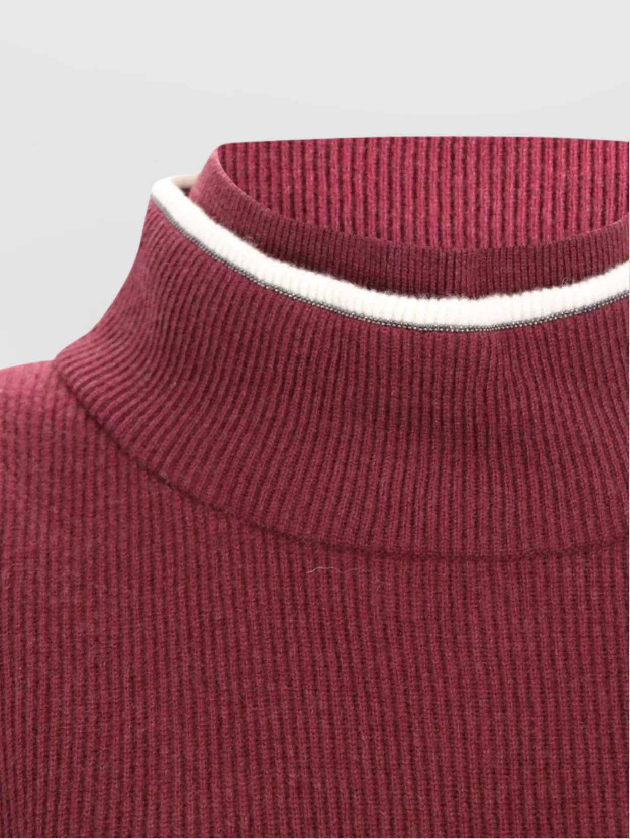 Brunello Cucinelli Structured Turtleneck Knitwear Keyhole Back