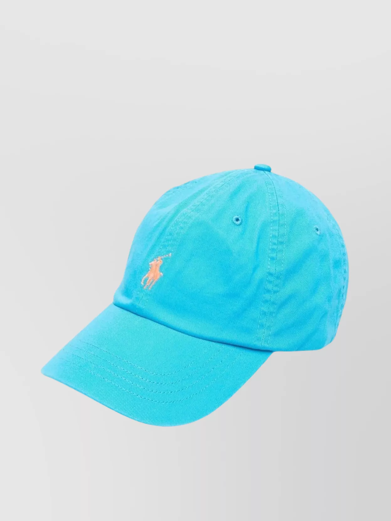 Shop Polo Ralph Lauren Branded Cap With Curved Brim And Ventilation In Cyan