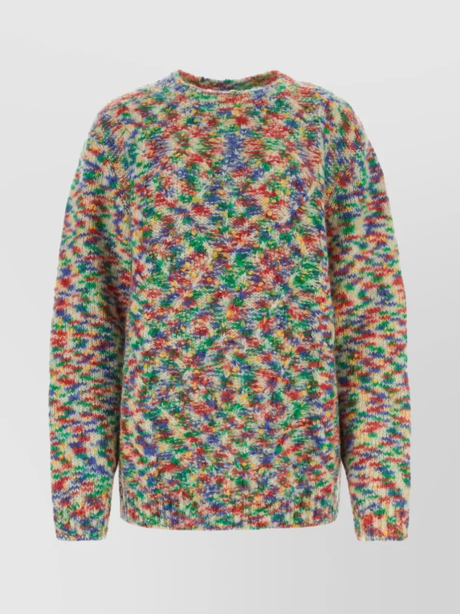 Shop Apc Generous Fit Cotton Blend Sweater In Cream