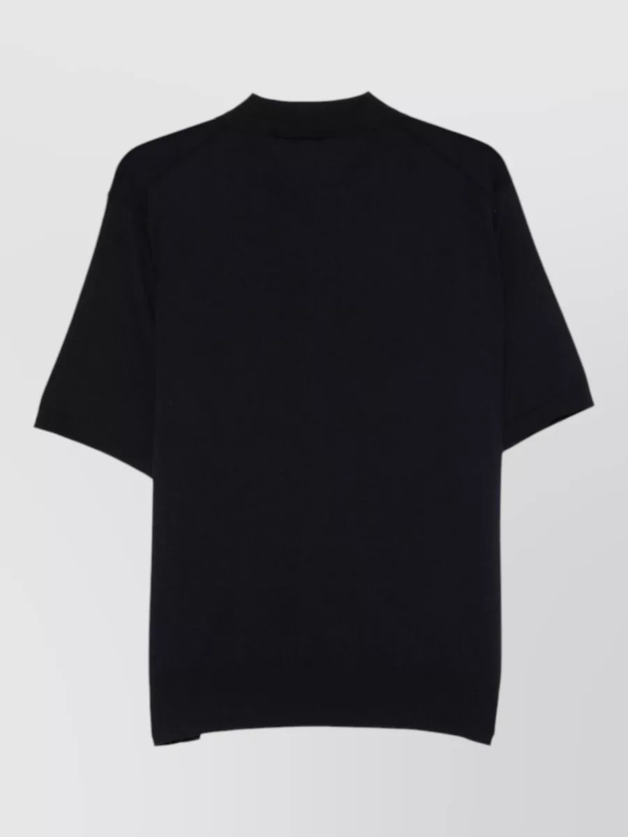 Auralee Cotton Short-Sleeve Polo Shirt