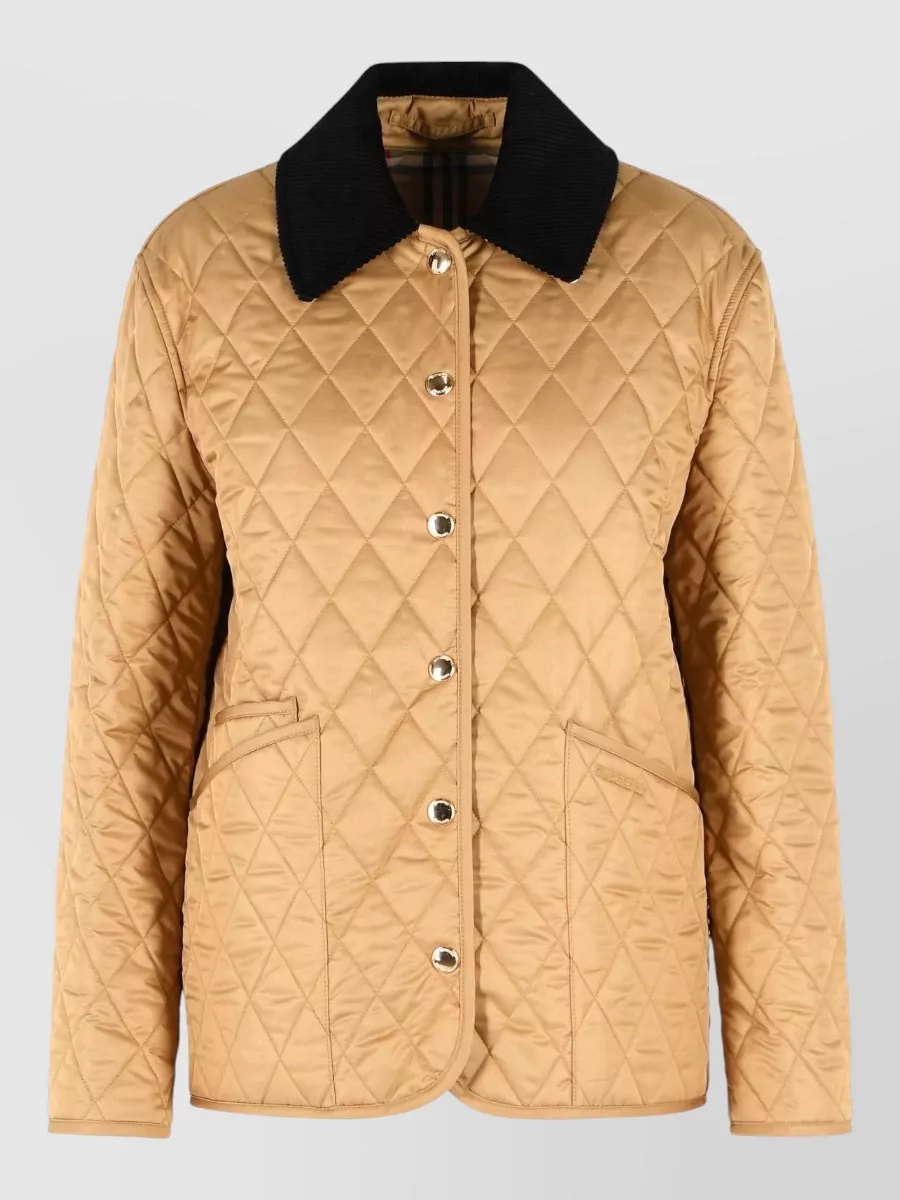 Burberry quilted single breasted jacket