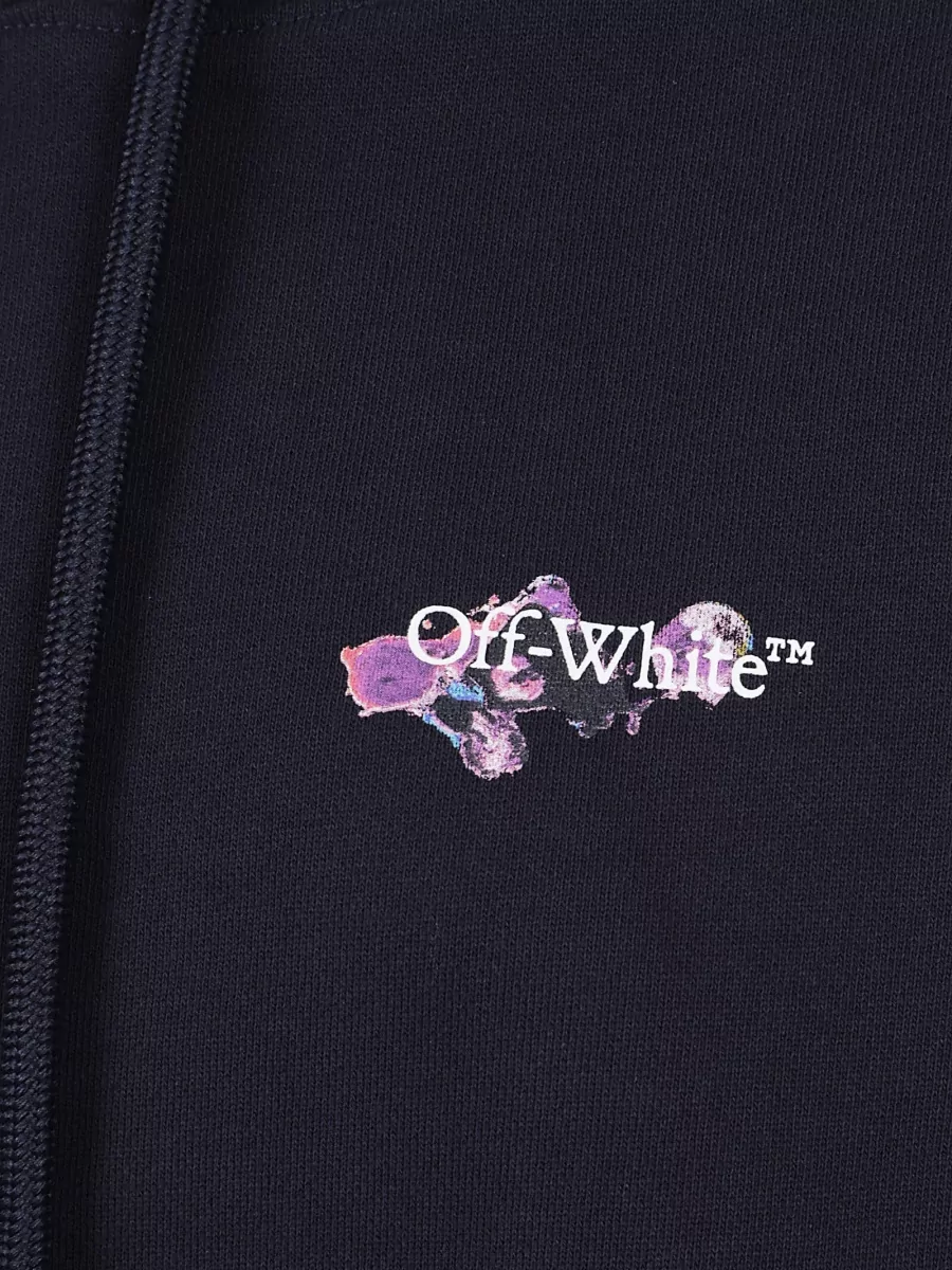 Off-White Cotton Relaxed-Fit Hoodie