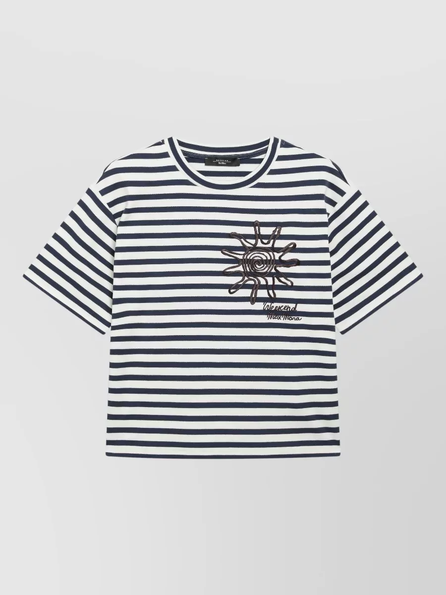 Weekend Max Mara Striped cotton jersey t-shirt