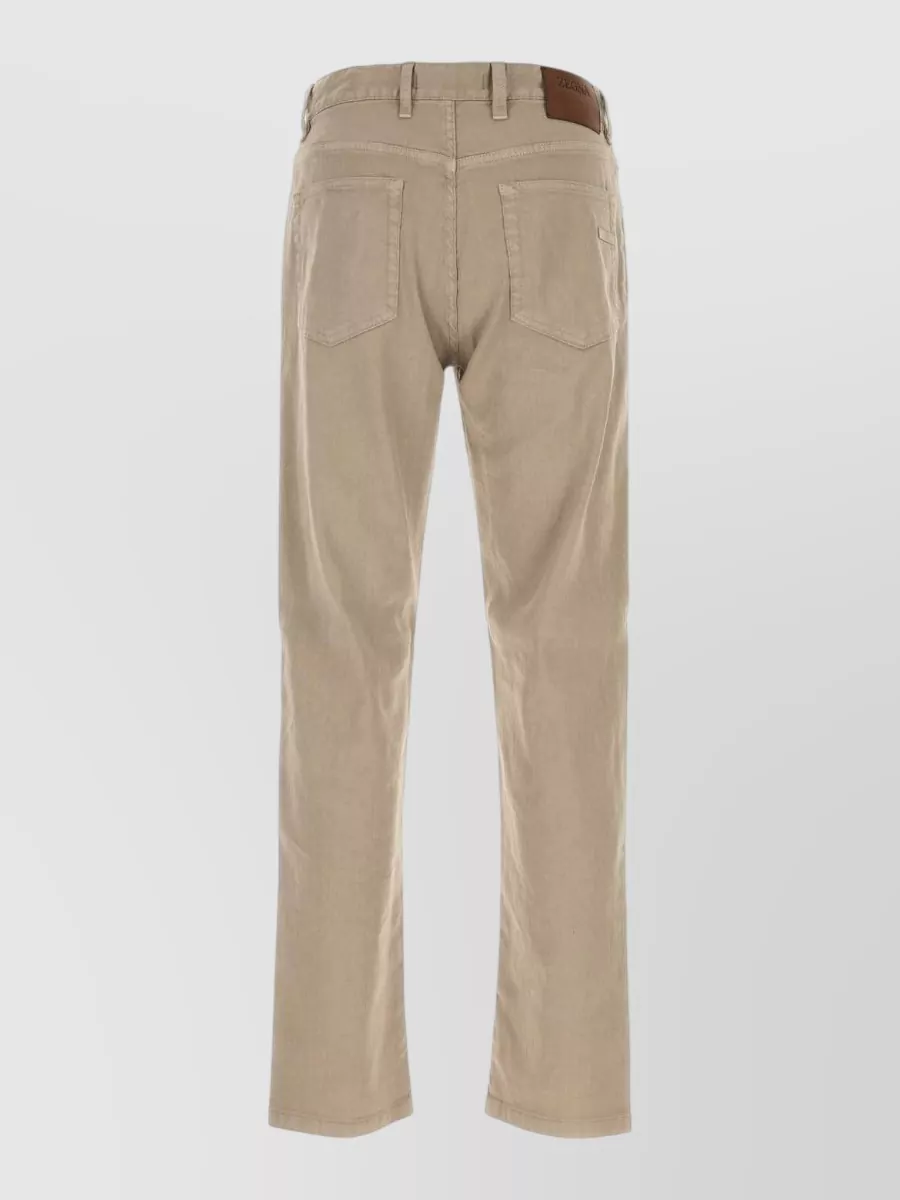 Zegna Linen Blend Straight-Leg Trousers