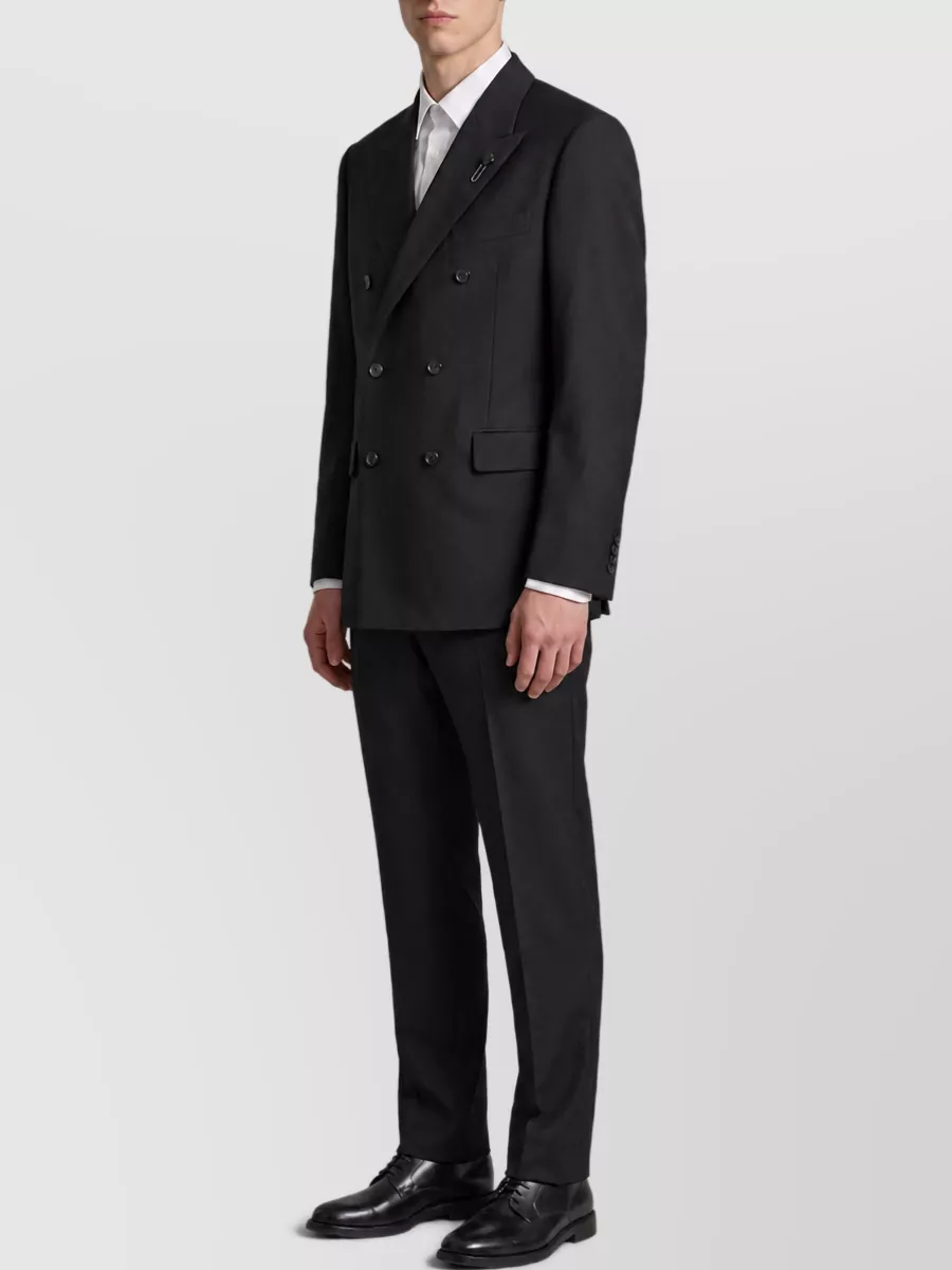 Lardini Virgin Wool Double-Breasted Coat