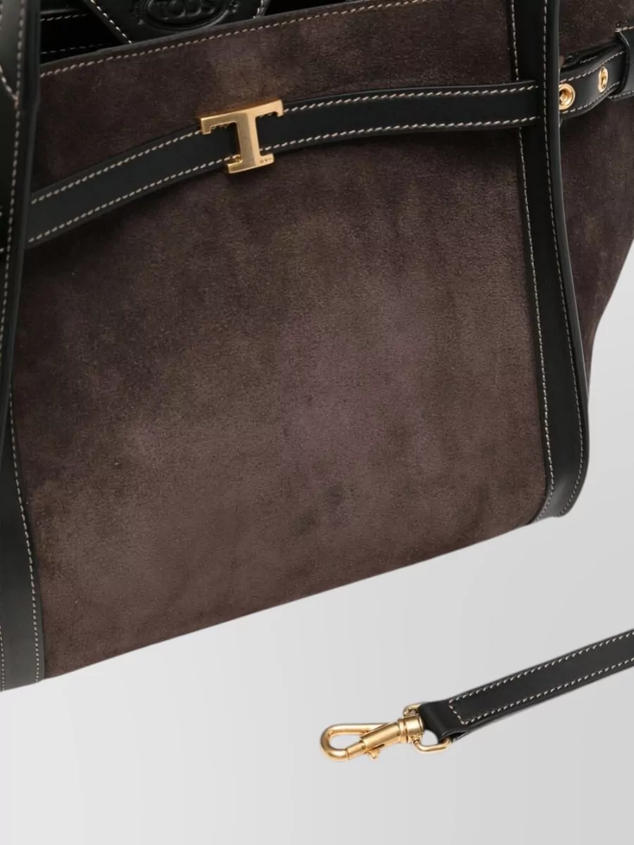 Tod's T Timeless Small Leather Bucket Bag