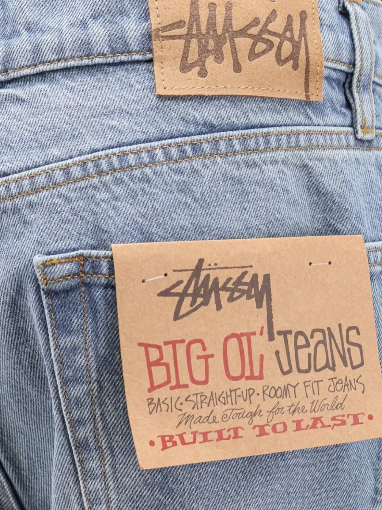 Stüssy Roomy Straight Leg Denim Trousers