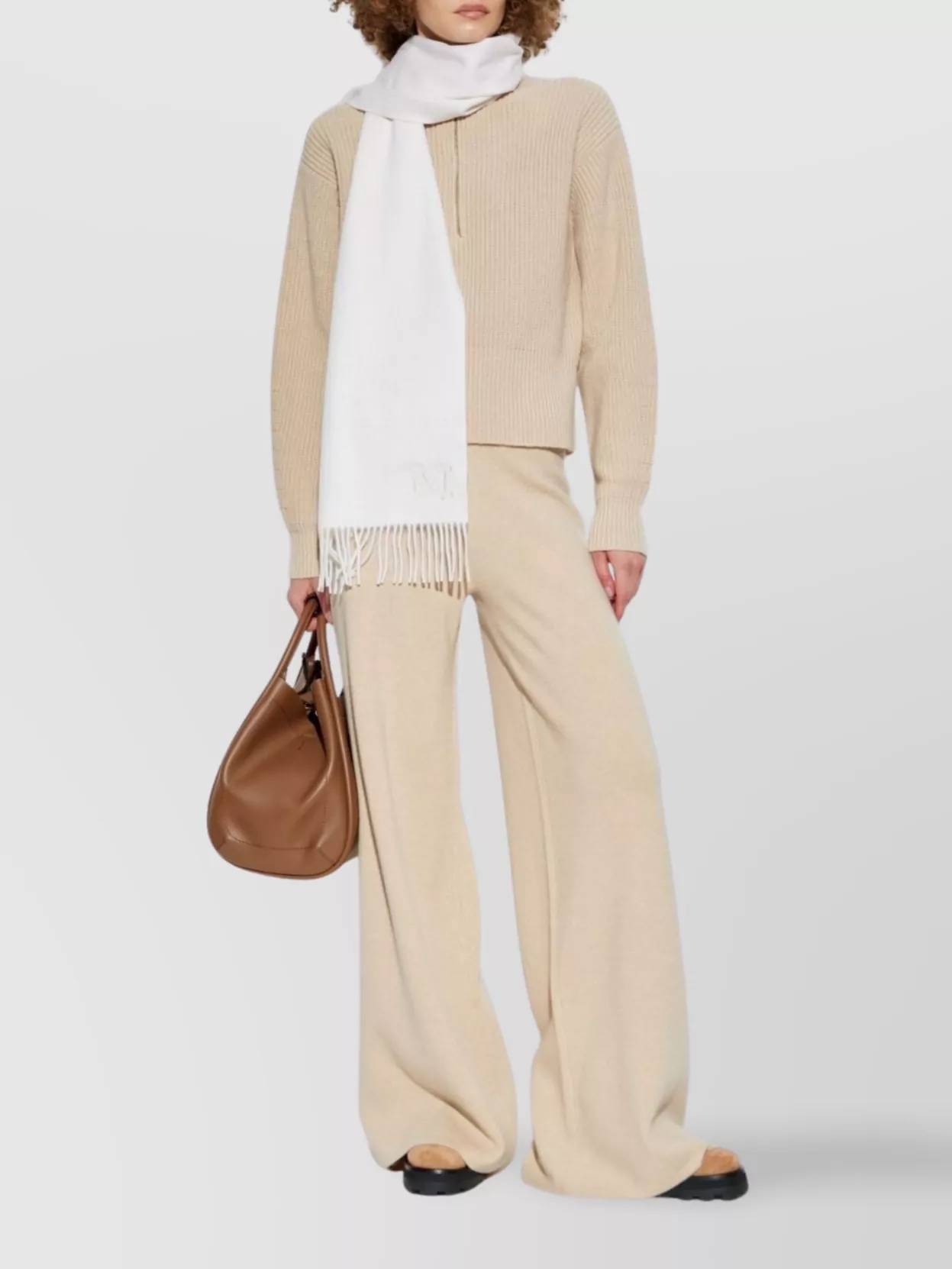 Max Mara Cashmere Wool Zip Collar Sweater
