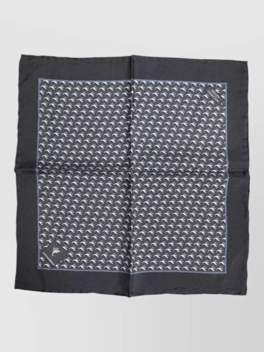Dolce&Gabbana silk fish print square scarf