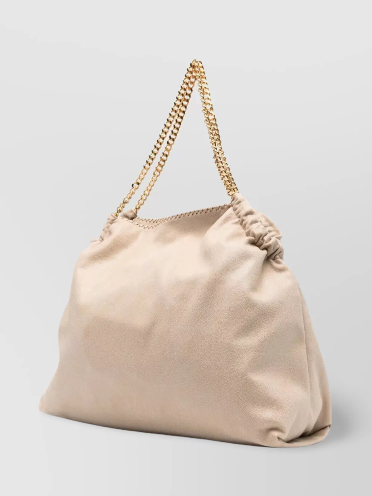 Stella Mccartney Shaggy Deer Tote With Gold Chain Strap
