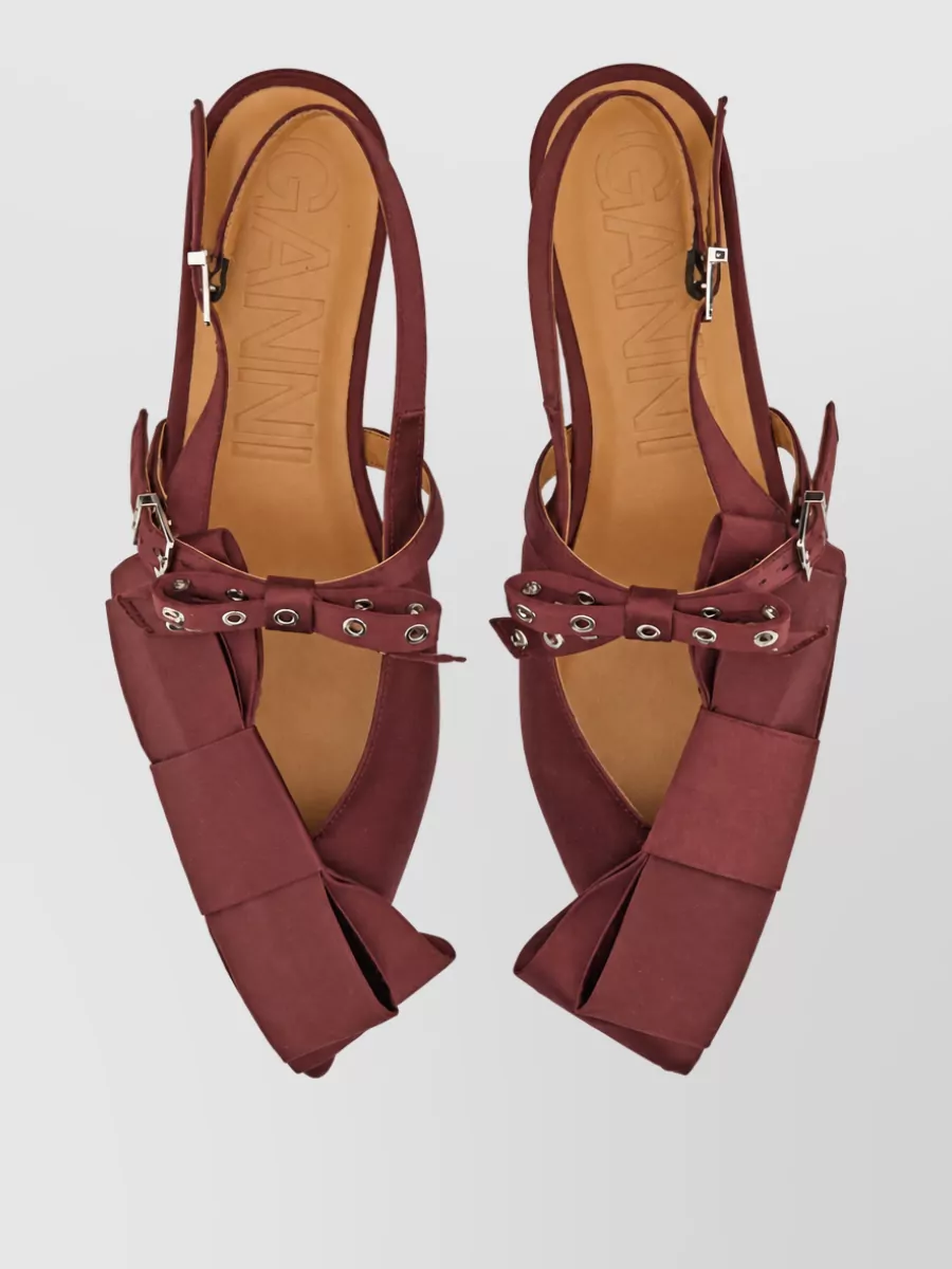 Ganni Satin Ballerina Sandals