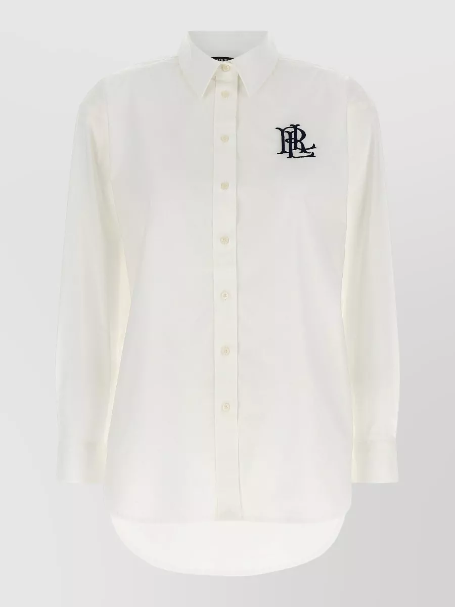 Lauren Ralph Lauren embroidered monogram long-sleeve shirt