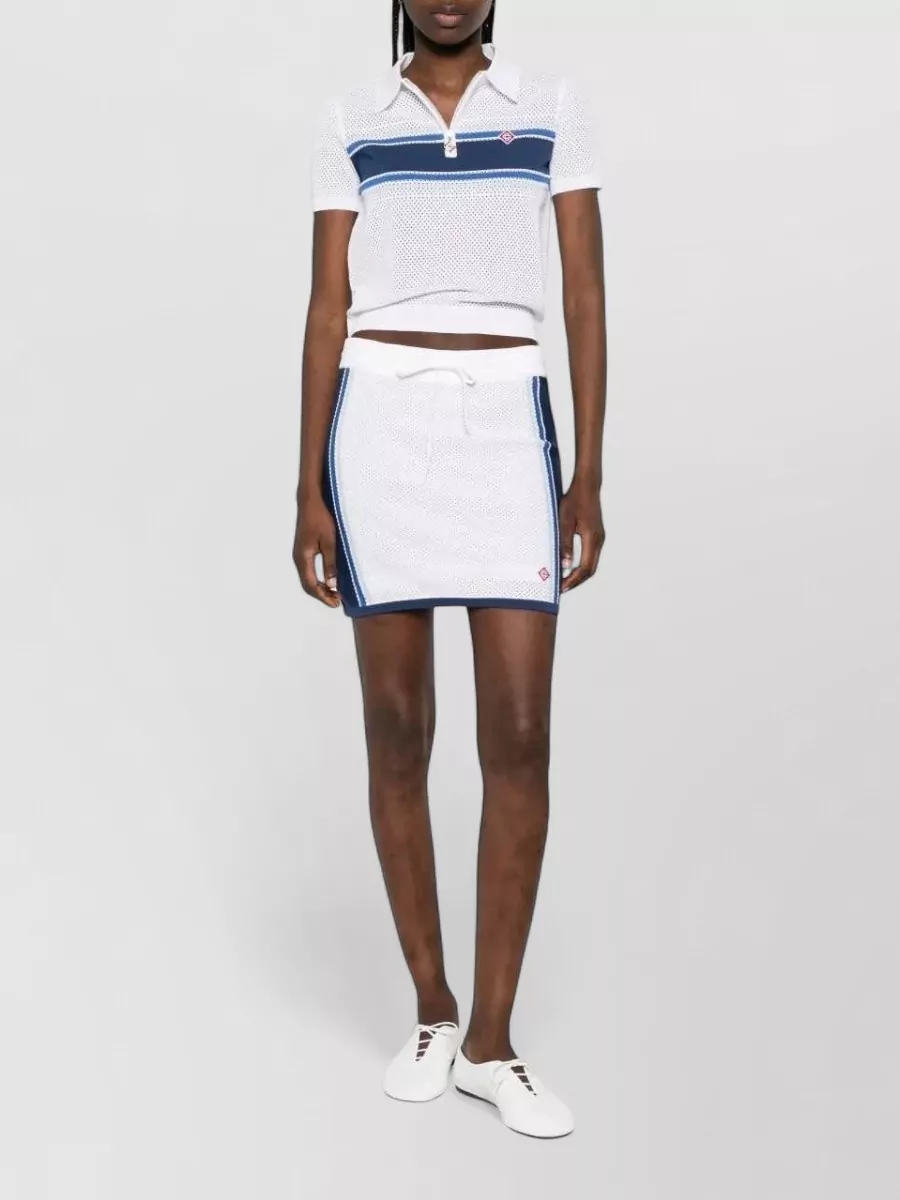 Casablanca Striped Mesh Mini Skirt