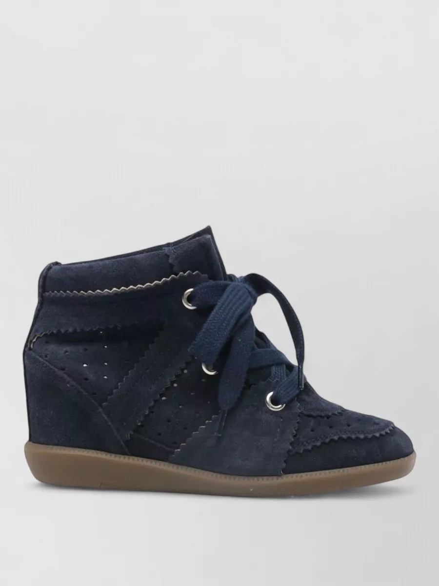 Isabel Marant Bobby Sneakers Leather Wedge Heel Design