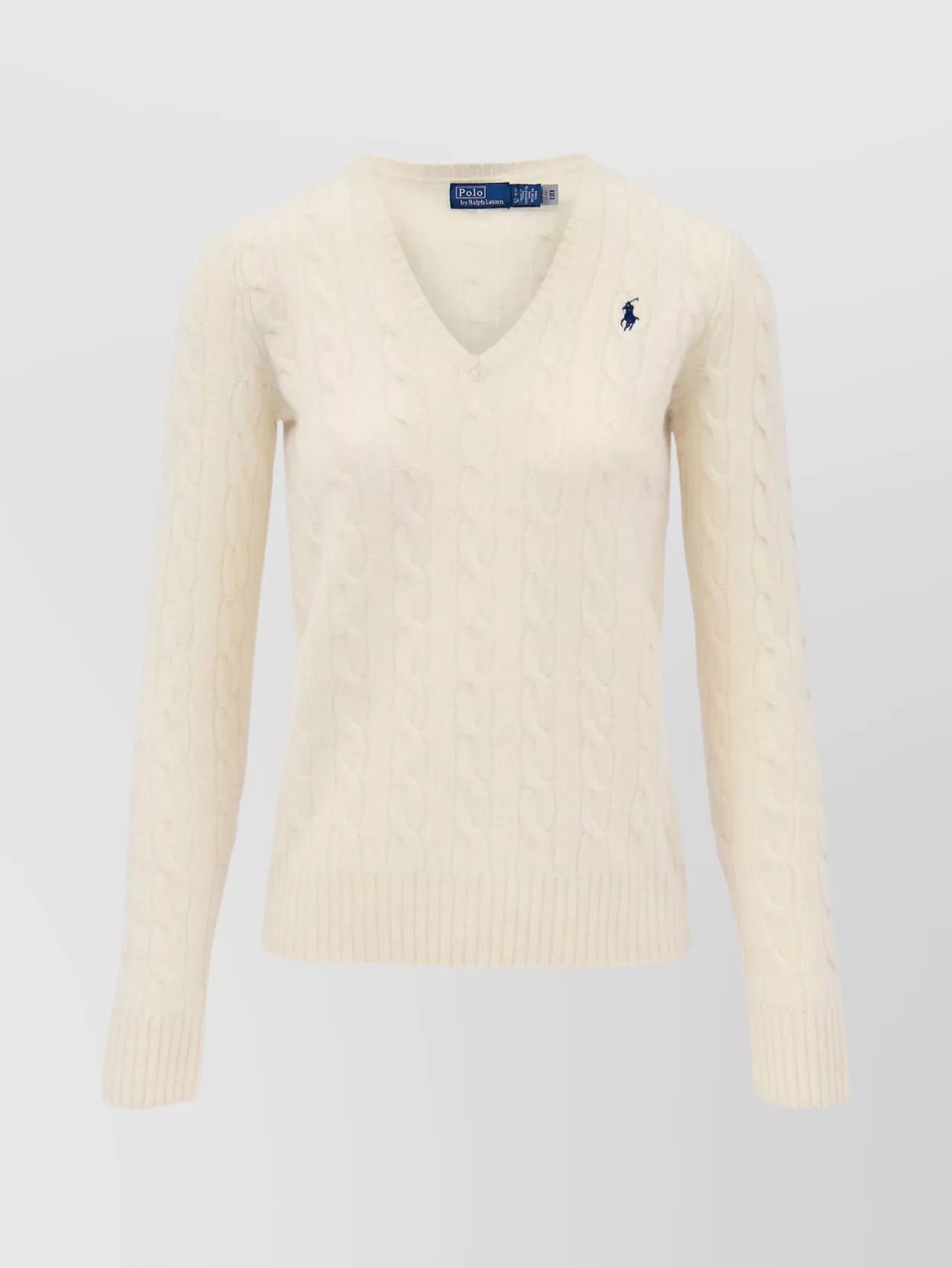 Polo Ralph Lauren Cashmere wool cable-knit v-neck slim-fit jumper