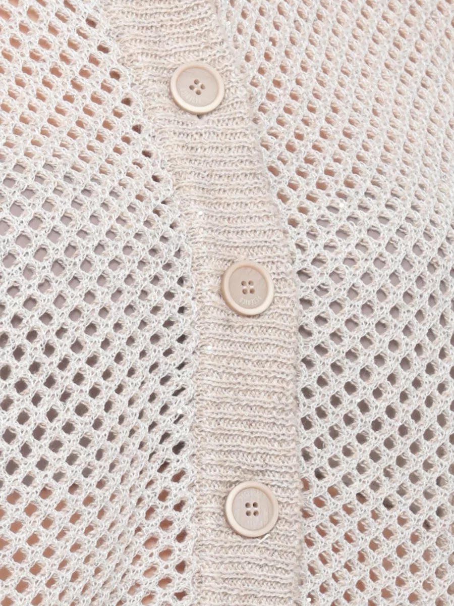 Peserico Sequined Sleeveless Cutout Vest