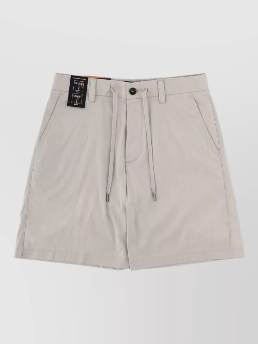 Boss cotton straight-leg shorts