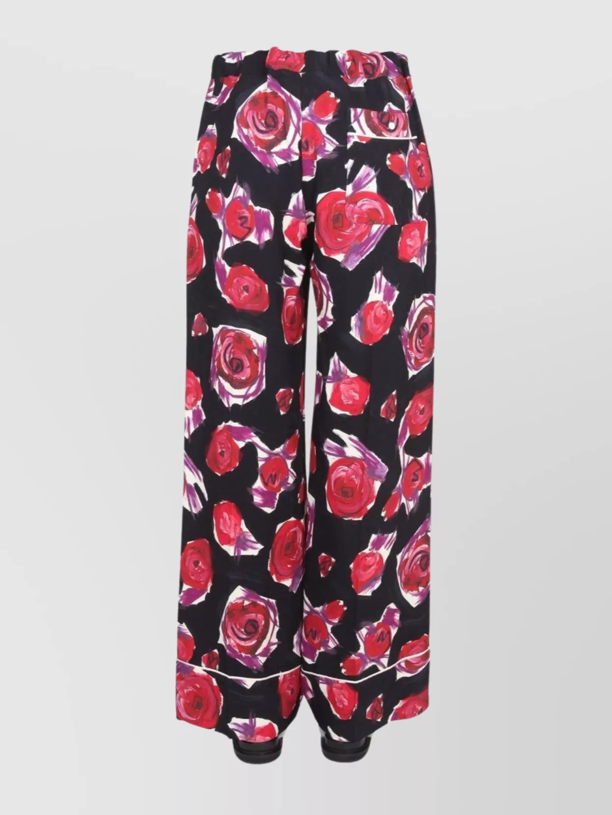 Marni Floral-Print Wide-Leg Trousers